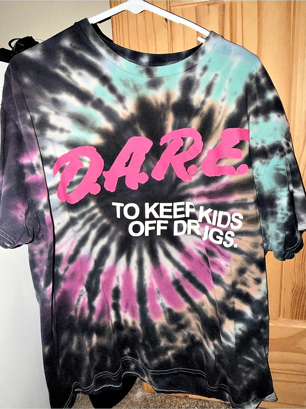 D.A.R.E. Tie-Dye Short Sleeve Tee Large